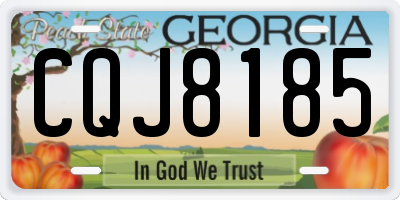 GA license plate CQJ8185