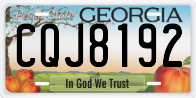 GA license plate CQJ8192