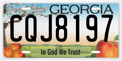 GA license plate CQJ8197