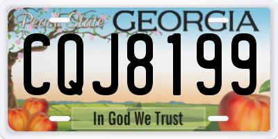 GA license plate CQJ8199