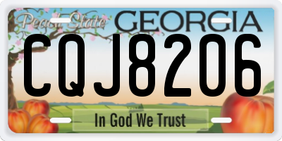 GA license plate CQJ8206