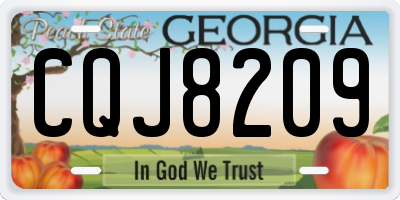 GA license plate CQJ8209