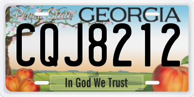 GA license plate CQJ8212