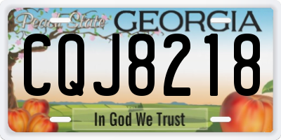 GA license plate CQJ8218