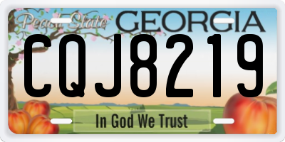 GA license plate CQJ8219