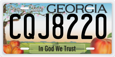 GA license plate CQJ8220