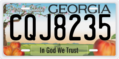 GA license plate CQJ8235