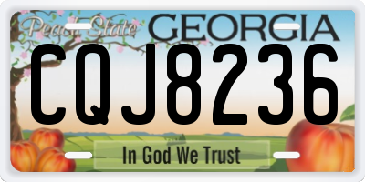 GA license plate CQJ8236