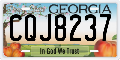 GA license plate CQJ8237
