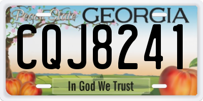 GA license plate CQJ8241