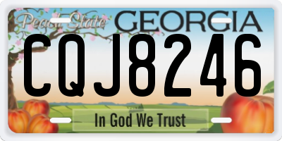 GA license plate CQJ8246