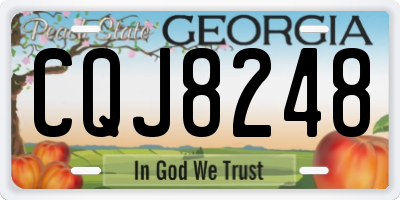 GA license plate CQJ8248
