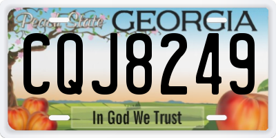 GA license plate CQJ8249