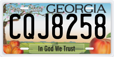 GA license plate CQJ8258