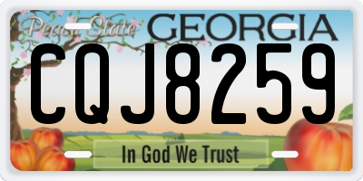 GA license plate CQJ8259