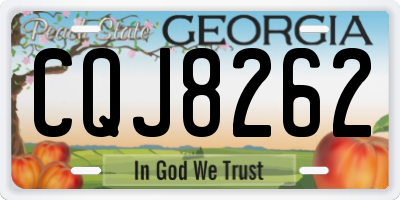GA license plate CQJ8262