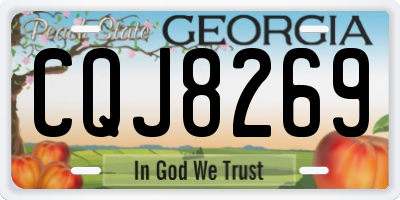 GA license plate CQJ8269