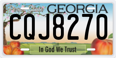 GA license plate CQJ8270