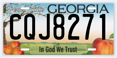 GA license plate CQJ8271
