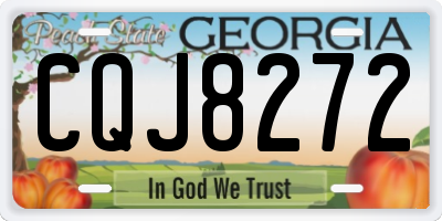 GA license plate CQJ8272