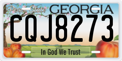 GA license plate CQJ8273
