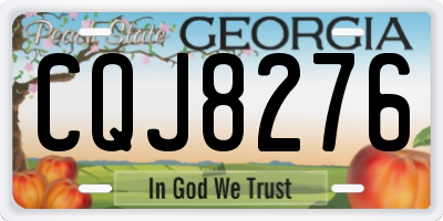GA license plate CQJ8276