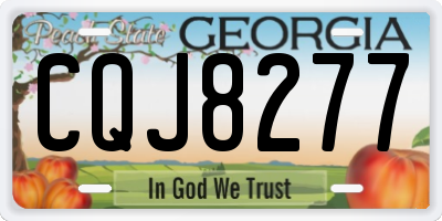 GA license plate CQJ8277