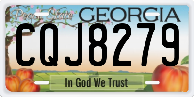 GA license plate CQJ8279