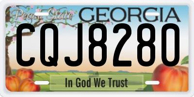 GA license plate CQJ8280