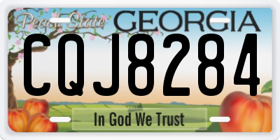 GA license plate CQJ8284