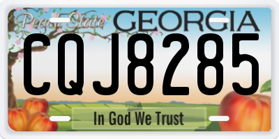 GA license plate CQJ8285