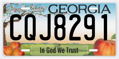 GA license plate CQJ8291