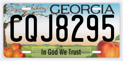 GA license plate CQJ8295