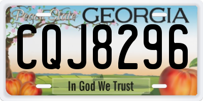 GA license plate CQJ8296