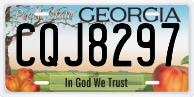 GA license plate CQJ8297
