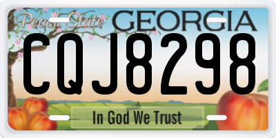 GA license plate CQJ8298