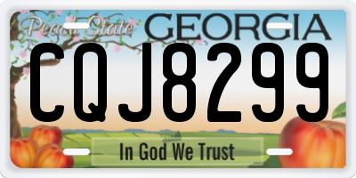 GA license plate CQJ8299