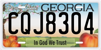 GA license plate CQJ8304