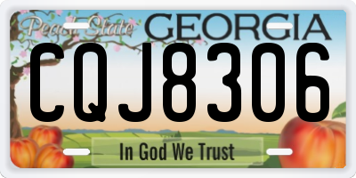 GA license plate CQJ8306