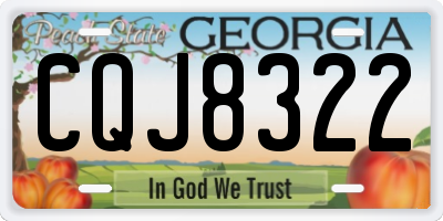 GA license plate CQJ8322