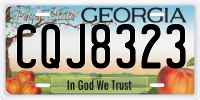 GA license plate CQJ8323