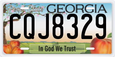 GA license plate CQJ8329