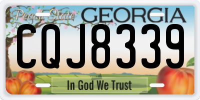 GA license plate CQJ8339