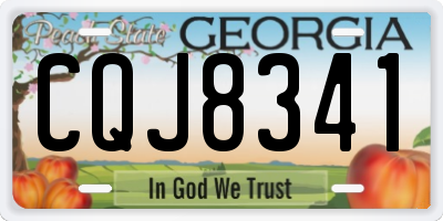GA license plate CQJ8341
