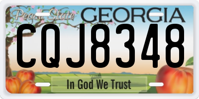 GA license plate CQJ8348