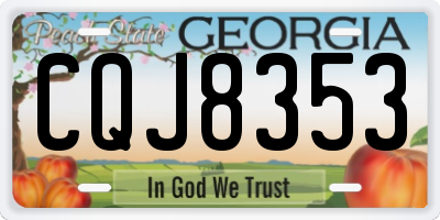 GA license plate CQJ8353