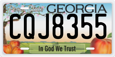 GA license plate CQJ8355