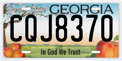 GA license plate CQJ8370