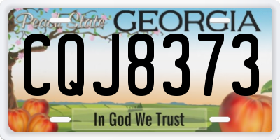 GA license plate CQJ8373