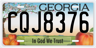 GA license plate CQJ8376